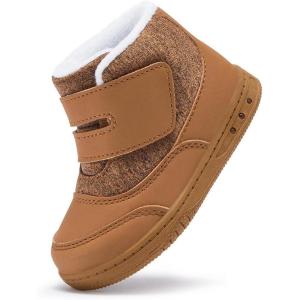 imageBMCiTYBM Kids Snow Boots Boys Girls Toddler Winter Waterproof Shoes Cold Weather Outdoor Lightweight ToddlerLittle KidsBig Kids4abrown