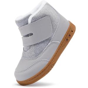 imageBMCiTYBM Kids Snow Boots Boys Girls Toddler Winter Waterproof Shoes Cold Weather Outdoor Lightweight ToddlerLittle KidsBig Kids4agrey