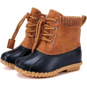 imageBMCiTYBM Kids Snow Boots Boys Girls Toddler Winter Waterproof Shoes Cold Weather Outdoor Lightweight ToddlerLittle KidsBig KidsMulti Camel