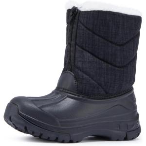 imageBMCiTYBM Toddler Snow Boots Boys Girls Winter Warm Shoes High Top Outdoor Sneakers for Cold WeatherAblack