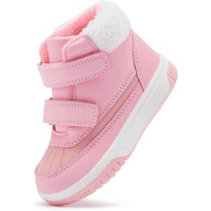imageBMCiTYBM Toddler Snow Boots Boys Girls Winter Warm Shoes High Top Outdoor Sneakers for Cold WeatherBpink