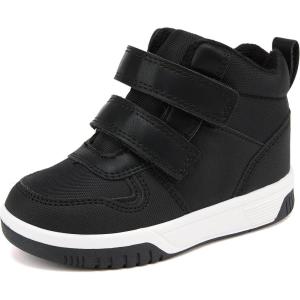imageBMCiTYBM Toddler Snow Boots Boys Girls Winter Warm Shoes High Top Outdoor Sneakers for Cold WeatherCblack