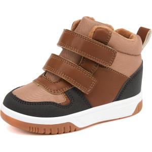imageBMCiTYBM Toddler Snow Boots Boys Girls Winter Warm Shoes High Top Outdoor Sneakers for Cold WeatherCbrown
