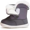 imageBMCiTYBM Baby Boy Girl Snow Boots Waterproof Winter Warm Booties Nonslip Lightweight Outdoor Shoes for First Walkers 6 9 12 18 24 MonthsInfantToddlerA4grey