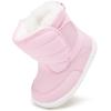 imageBMCiTYBM Baby Boy Girl Snow Boots Waterproof Winter Warm Booties Nonslip Lightweight Outdoor Shoes for First Walkers 6 9 12 18 24 MonthsInfantToddlerA4pink