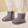 imageBMCiTYBM Girls Boys Snow Boots Warm Winter Fur Lined Baby Shoes InfantToddlerLittle Kid92grey