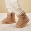 imageBMCiTYBM Girls Boys Snow Boots Warm Winter Fur Lined Baby Shoes InfantToddlerLittle Kid92khaki