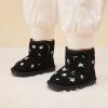 imageBMCiTYBM Girls Boys Snow Boots Warm Winter Fur Lined Baby Shoes InfantToddlerLittle Kid93black