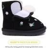 imageBMCiTYBM Girls Boys Snow Boots Warm Winter Fur Lined Baby Shoes InfantToddlerLittle Kid93black