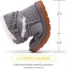 imageBMCiTYBM Girls Boys Snow Boots Warm Winter Fur Lined Baby Shoes InfantToddlerLittle Kid98grey