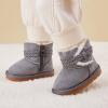 imageBMCiTYBM Girls Boys Snow Boots Warm Winter Fur Lined Baby Shoes InfantToddlerLittle Kid98grey