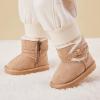 imageBMCiTYBM Girls Boys Snow Boots Warm Winter Fur Lined Baby Shoes InfantToddlerLittle Kid98khaki