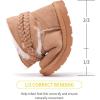 imageBMCiTYBM Girls Boys Snow Boots Warm Winter Fur Lined Baby Shoes InfantToddlerLittle Kid98khaki