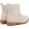 imageBMCiTYBM Toddler Girls Knitted Boots Breathable Low Heel Booties Pointed Toe Slip On Sock Shoes for All SeasonsCamel