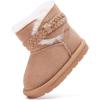 imageBMCiTYBM Girls Boys Snow Boots Warm Winter Fur Lined Baby Shoes InfantToddlerLittle Kid98khaki
