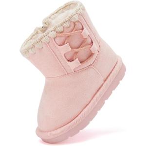 imageBMCiTYBM Girls Boys Snow Boots Warm Winter Fur Lined Baby Shoes InfantToddlerLittle Kid92pink