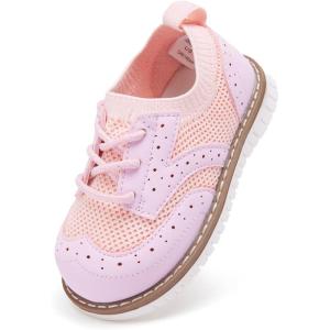 imageBMCiTYBM Toddler Boys Girls Slip On Shoes Comfortable Walking Sneakers Mesh Oxford Casual Dress Shoes School Uniform LoafersBpink