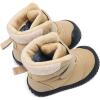 imageBMCiTYBM Toddler Baby Winter Snow Boots Boy Girl Faux Fur Warm Non Slip First Walking Infant Shoes93camel