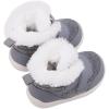 imageBMCiTYBM Toddler Baby Winter Snow Boots Boy Girl Faux Fur Warm Non Slip First Walking Infant Shoes96grey