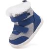 imageBMCiTYBM Toddler Baby Winter Snow Boots Boy Girl Faux Fur Warm Non Slip First Walking Infant Shoes96navy