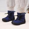 imageBMCiTYBM Toddler Baby Winter Snow Boots Boy Girl Faux Fur Warm Non Slip First Walking Infant Shoes97navy