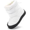 imageBMCiTYBM Toddler Baby Winter Snow Boots Boy Girl Faux Fur Warm Non Slip First Walking Infant Shoes93white