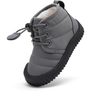 imageBMCiTYBM Toddler Baby Winter Snow Boots Boy Girl Faux Fur Warm Non Slip First Walking Infant Shoes94grey