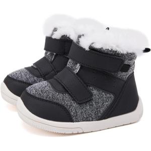 imageBMCiTYBM Toddler Baby Winter Snow Boots Boy Girl Faux Fur Warm Non Slip First Walking Infant Shoes96black