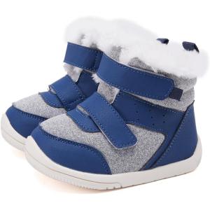 imageBMCiTYBM Toddler Baby Winter Snow Boots Boy Girl Faux Fur Warm Non Slip First Walking Infant Shoes96navy
