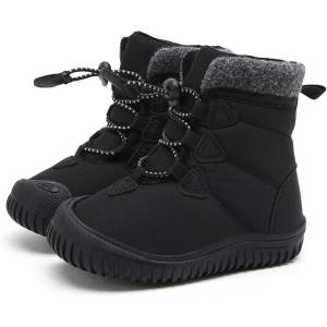 imageBMCiTYBM Toddler Baby Winter Snow Boots Boy Girl Faux Fur Warm Non Slip First Walking Infant Shoes97black