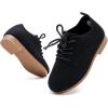imageBMCiTYBM Toddler Girl Dressy Shoes Comfortable Knit Casual Oxford Shoes School Uniform Loafer FlatsAblack