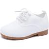 imageBMCiTYBM Toddler Girl Dressy Shoes Comfortable Knit Casual Oxford Shoes School Uniform Loafer FlatsAwhite