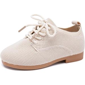 imageBMCiTYBM Toddler Girl Dressy Shoes Comfortable Knit Casual Oxford Shoes School Uniform Loafer FlatsAcamel