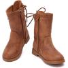 imageBMCiTYBM Toddler Boots Girls Fashion Ridding Booties Mid Calf Side Zipper Shoes for All SeasonsToddlerLittle KidAbrown