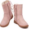 imageBMCiTYBM Toddler Boots Girls Fashion Ridding Booties Mid Calf Side Zipper Shoes for All SeasonsToddlerLittle KidApink