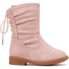 imageBMCiTYBM Toddler Boots Girls Fashion Ridding Booties Mid Calf Side Zipper Shoes for All SeasonsToddlerLittle KidApink