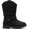 imageBMCiTYBM Toddler Boots Girls Fashion Ridding Booties Mid Calf Side Zipper Shoes for All SeasonsToddlerLittle KidBblack