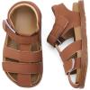 imageBMCiTYBM Toddler Boys Girls Sandals Open Toe Arch Support Slides Adjustable Straps Cork Footbed Slippers for Indoor OutdoorBbrown