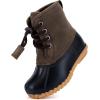 imageBMCiTYBM Toddler Winter Boots Waterproof Duck Snow Boots Boys Girls High Top Outdoor Warm Shoes for Cold Weather ToddlerLittle KidsDark Brown