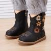imageBMCiTYBM Baby Cowboy Cowgirl Boots Infant Western Shoes Boys Girls Round Toe Boots All Seasons 624 MonthsAblack