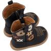 imageBMCiTYBM Baby Cowboy Cowgirl Boots Infant Western Shoes Boys Girls Round Toe Boots All Seasons 624 MonthsAblack