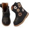 imageBMCiTYBM Baby Cowboy Cowgirl Boots Infant Western Shoes Boys Girls Round Toe Boots All Seasons 624 MonthsAblack