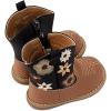 imageBMCiTYBM Baby Cowboy Cowgirl Boots Infant Western Shoes Boys Girls Round Toe Boots All Seasons 624 MonthsAblackBrown