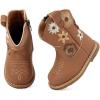 imageBMCiTYBM Baby Cowboy Cowgirl Boots Infant Western Shoes Boys Girls Round Toe Boots All Seasons 624 MonthsAbrown