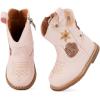 imageBMCiTYBM Baby Cowboy Cowgirl Boots Infant Western Shoes Boys Girls Round Toe Boots All Seasons 624 MonthsApink