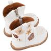 imageBMCiTYBM Baby Cowboy Cowgirl Boots Infant Western Shoes Boys Girls Round Toe Boots All Seasons 624 MonthsAwhite