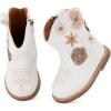 imageBMCiTYBM Baby Cowboy Cowgirl Boots Infant Western Shoes Boys Girls Round Toe Boots All Seasons 624 MonthsAwhite