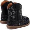 imageBMCiTYBM Baby Cowboy Cowgirl Boots Infant Western Shoes Boys Girls Round Toe Boots All Seasons 624 MonthsGlitterblack