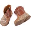 imageBMCiTYBM Baby Cowboy Cowgirl Boots Infant Western Shoes Boys Girls Round Toe Boots All Seasons 624 MonthsGlitterbrown