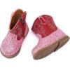 imageBMCiTYBM Baby Cowboy Cowgirl Boots Infant Western Shoes Boys Girls Round Toe Boots All Seasons 624 MonthsGlitterrose
